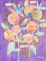 Bubble Blossoms on Violet Fine Art Print
