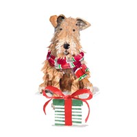 Christmas Airedale Terrier Fine Art Print