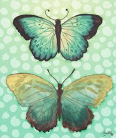 Butterfly Duo in Teal Fine Art Print