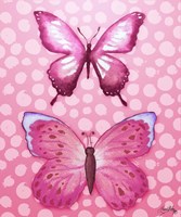 Butterfly Duo in Pink Framed Print