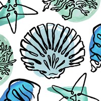 Coastal Contours Fusion I Framed Print