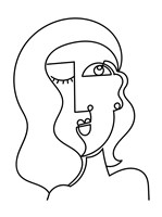 Loopy Line Lady II Fine Art Print