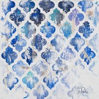 Blue Quatrefoil II Fine Art Print