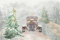 Old Time Road at Christmas Fine Art Print