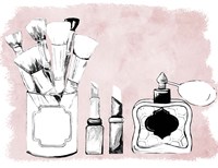 Makeup Set on Blush Fine Art Print