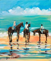 Horses On The Beach Fine Art Print