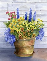 Mixed Flowers in Pot Fine Art Print
