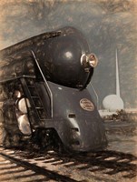 1939 Streamliner NYC Hudson Machine Age Fine Art Print