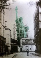 Lady Liberty Construction 1885 Fine Art Print