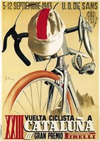 Cataluna Cyclist Gran Premio Race 1943 Fine Art Print