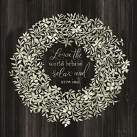 Leave the World Behind Wreath Fine Art Print