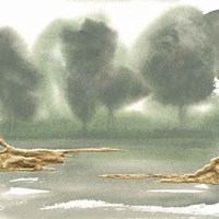 Gold Earth VI Framed Print