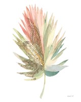 Boho Tropical Leaf IV on White Fine Art Print