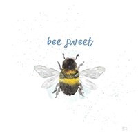 Bee Harmony VI White Fine Art Print