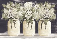 White Floral Trio Fine Art Print