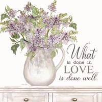 What is Done in Love Fine Art Print