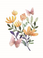 Butterflies and Flowers Fine Art Print