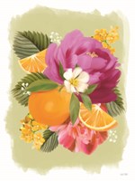 Summer Citrus Floral II Fine Art Print