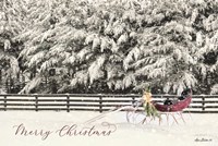 Merry Christmas Sleigh Fine Art Print