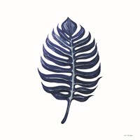 Watercolor Blue Leaf I Fine Art Print