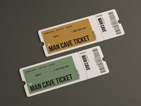 Man Cave Tickets Fine Art Print