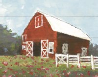 Flower Field Barn Fine Art Print