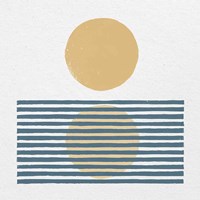 Reflection I Yellow Framed Print