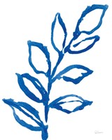 Leafy Blue I Framed Print