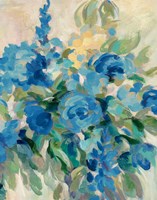 Flower Market III Blue Fine Art Print