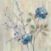 Contemporary Chinoiserie Blue Fine Art Print