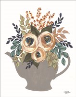 Fall Floral Bowls Fine Art Print