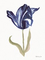 Blue Flower Stem I Fine Art Print
