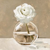 Neutral Bud Vase I Fine Art Print