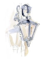 Watercolor Street Lamp I Fine Art Print