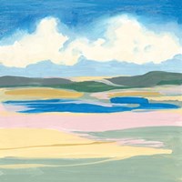 Pastel Rolling Fields II Framed Print