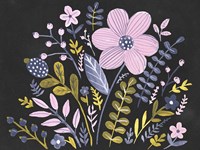 Sweet Folk Florals I Fine Art Print