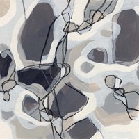 Graphite Swirl I Framed Print