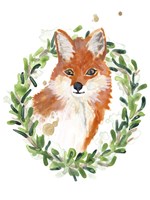 Woodland Holiday Fox Fine Art Print