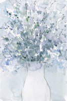 Powder Blue Arrangement in Vase I Fine Art Print