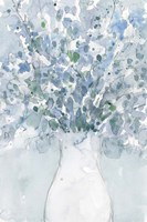 Powder Blue Arrangement in Vase II Fine Art Print