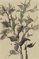 Leaves on Taupe II Fine Art Print