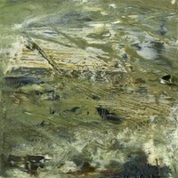 Encaustic Tile in Green V Fine Art Print