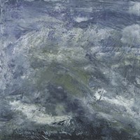 Encaustic Tile in Blue III Framed Print