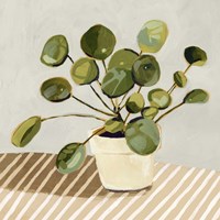 Plant on Stripes I Framed Print