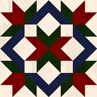 Christmas Barn Quilt I Fine Art Print