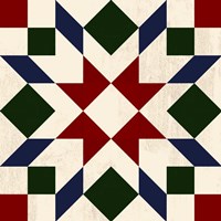 Christmas Barn Quilt II Fine Art Print