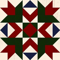 Christmas Barn Quilt III Fine Art Print