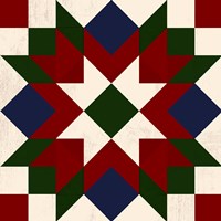Christmas Barn Quilt IV Fine Art Print
