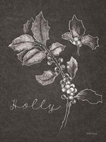 Black and White Chalkboard Christmas II Fine Art Print
