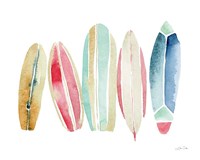 Surfboards in a Row Framed Print